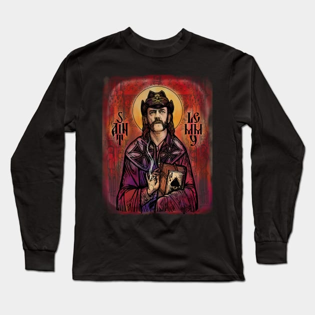 Saint Lemmy Long Sleeve T-Shirt by Roberto Jaras Lira